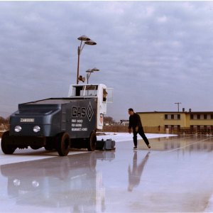 Model L in 1963 on speed rink bright