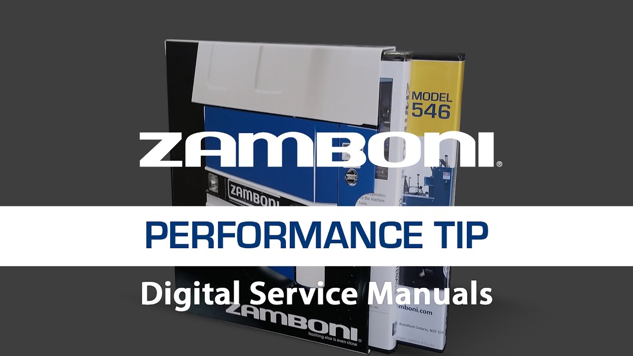 How to Use Zamboni Digital Service Manuals Zamboni